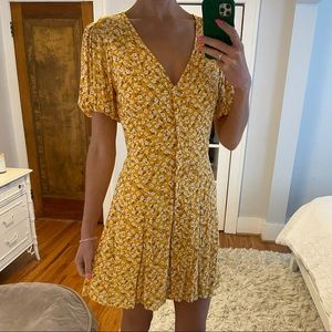 Yellow floral dress